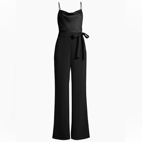 Likely Tie-Waist Jumpsuit NWT new in Black Size 4 Lulu Glam Pantsuit - Picture 1 of 7